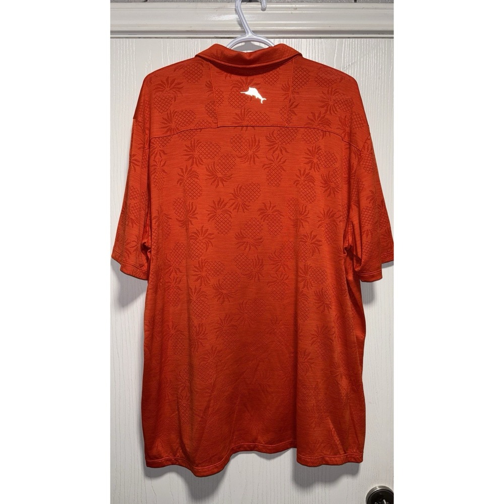 Tommy Bahama IslandZone Mens Orange Pineapple Jacquard Polo Shirt XXLarge - Picture 4 of 4